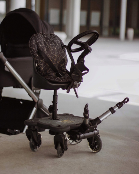 COZY 4 RIDER Dostawka z siedziskiem mocowana do wózka, max 25 kg + poduszka / wkładka Boho