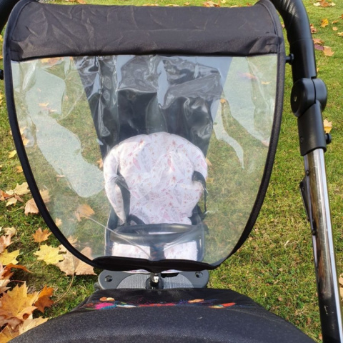 Uniwersalna osłona przeciwdeszczowa do dostawki X Rider, Cozy Rider, Cozy 4 Rider, Side Rider