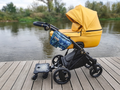 Uniwersalna torba boczna do wózka - Czarno Złoty