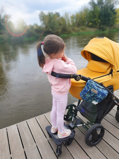 Uniwersalna torba boczna do wózka - Czarno Złoty