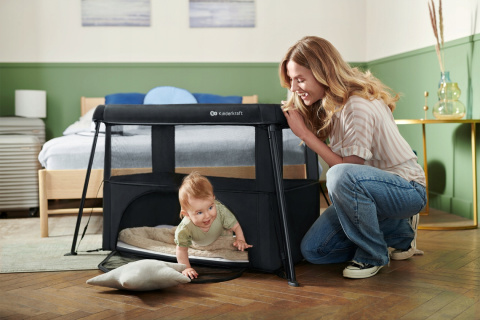 CAMI Kinderkraft Łóżeczko turystyczne Kojec 2w1 123 x 81 cm - Black