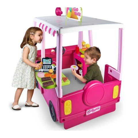 FEBER Różowy Food Truck 2w1 Kuchnia i Pojazd Artykuły Spożywcze Akcesoria kuchenne 50 el.