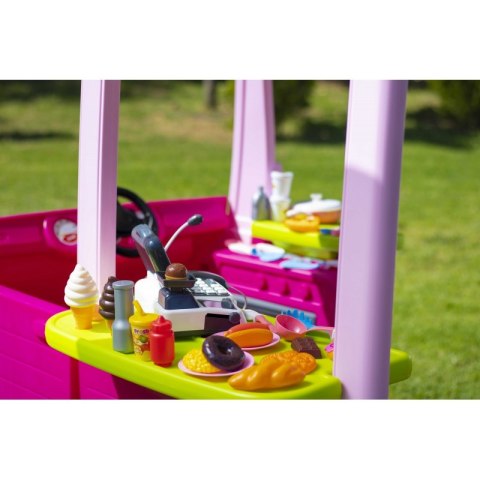 FEBER Różowy Food Truck 2w1 Kuchnia i Pojazd Artykuły Spożywcze Akcesoria kuchenne 50 el.