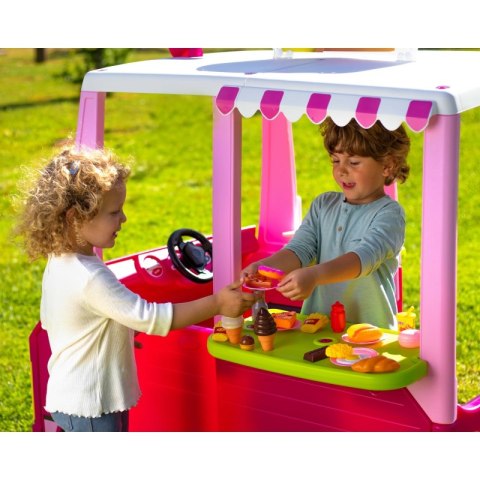 FEBER Różowy Food Truck 2w1 Kuchnia i Pojazd Artykuły Spożywcze Akcesoria kuchenne 50 el.