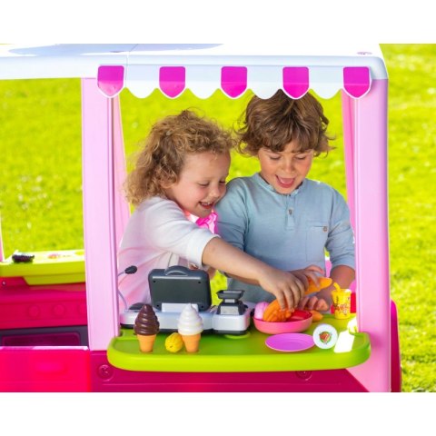 FEBER Różowy Food Truck 2w1 Kuchnia i Pojazd Artykuły Spożywcze Akcesoria kuchenne 50 el.