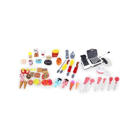 FEBER Różowy Food Truck 2w1 Kuchnia i Pojazd Artykuły Spożywcze Akcesoria kuchenne 50 el.