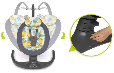 RALF Lionelo Bujaczek leżaczek dla dzieci 2w1 - Grey Concrete