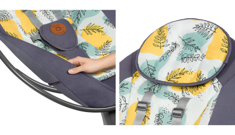 RALF Lionelo Bujaczek leżaczek dla dzieci 2w1 - Grey Concrete