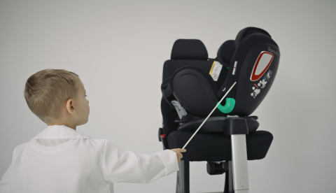 ANTOON PLUS RWF Lionelo 4* ADAC obrotowy fotelik samochodowy 360° i-Size Isofix 0-18 kg - Black Onyx