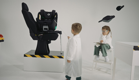 ANTOON PLUS RWF Lionelo 4* ADAC obrotowy fotelik samochodowy 360° i-Size Isofix 0-18 kg - Black Onyx