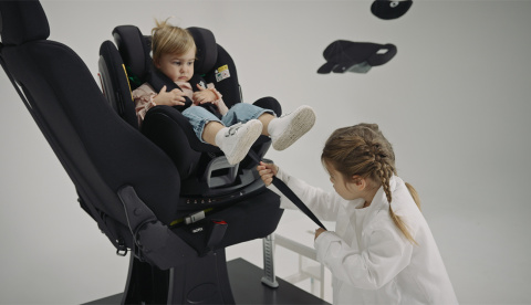 ANTOON PLUS RWF Lionelo 4* ADAC obrotowy fotelik samochodowy 360° i-Size Isofix 0-18 kg - Black Onyx