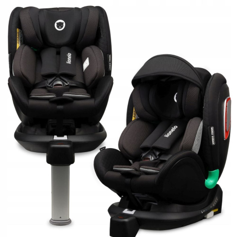 ANTOON PLUS RWF Lionelo 4* ADAC obrotowy fotelik samochodowy 360° i-Size Isofix 0-18 kg - Black Onyx