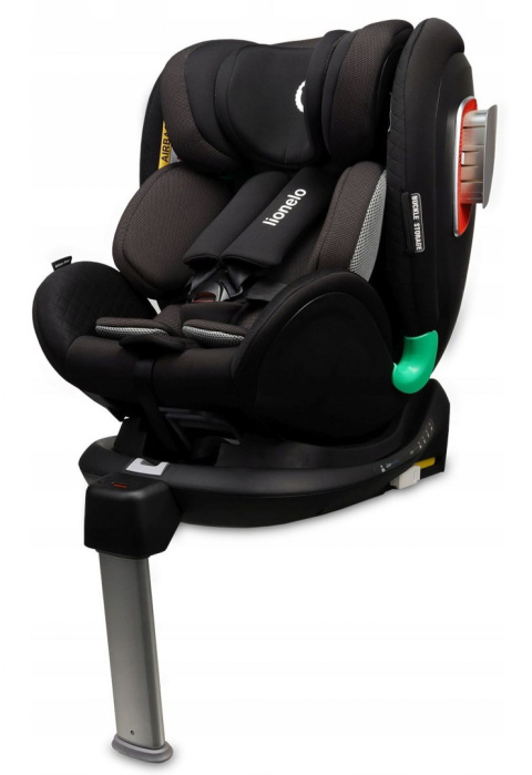 ANTOON PLUS RWF Lionelo 4* ADAC obrotowy fotelik samochodowy 360° i-Size Isofix 0-18 kg - Black Onyx