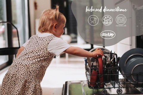 TINY BIObased Miska dla dzieci 2 szt Mocca/Olive