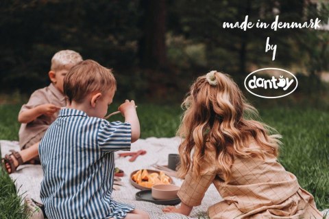 TINY BIObased Talerz dla dziecka 2szt Nude/RubyRed