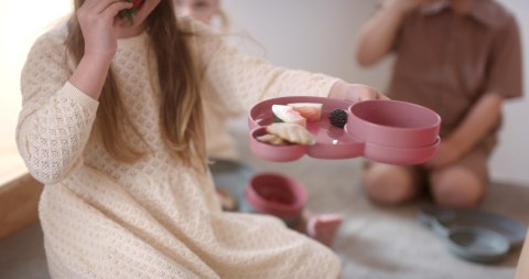 TINY BIObesed Miska dla dzieci 2 szt Nude/ Mocca