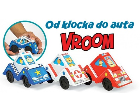 Samochodziki klocki Vroom Blox 1+ Fat Brain Toy Qelements