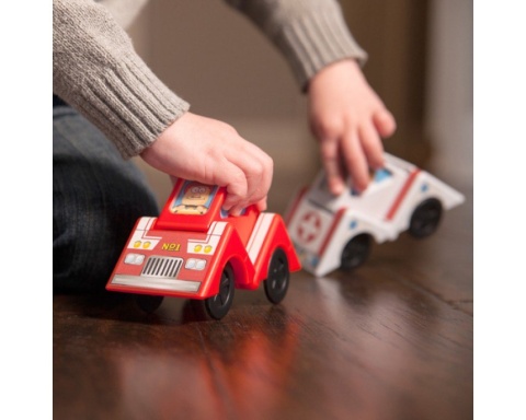 Samochodziki klocki Vroom Blox 1+ Fat Brain Toy Qelements