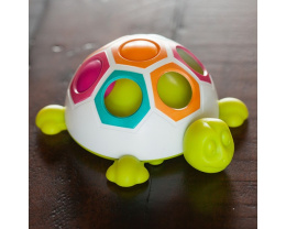Żółw Shelly Sorter kolorów, zabawka manipulacyjna wiek 10 miesięcy + Fat Brain Toy Qelements