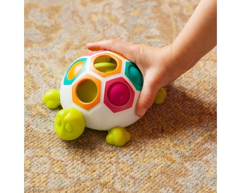 Żółw Shelly Sorter kolorów, zabawka manipulacyjna wiek 10 miesięcy + Fat Brain Toy Qelements