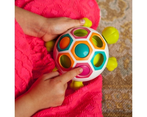 Żółw Shelly Sorter kolorów, zabawka manipulacyjna wiek 10 miesięcy + Fat Brain Toy Qelements