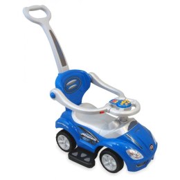 BABY MIX 45836 Jeździk z rączką 3w1 Mega Car niebieski