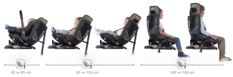 Jane GROOWY + NEST i-Size 40-150 cm fotelik samochodowy IsoFix do 36kg 12 lat - 4591 T80 HORIZONS