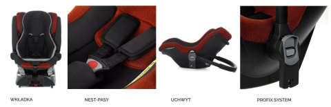 Jane GROOWY + NEST i-Size 40-150 cm fotelik samochodowy IsoFix do 36kg 12 lat - 4591 T80 HORIZONS