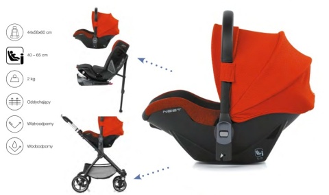 Jane GROOWY i-Size 60-150 cm fotelik samochodowy z IsoFix, do 36kg około 12 roku życia - T76 SAILOR-II