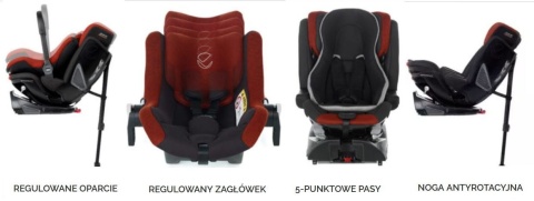 Jane GROOWY i-Size 60-150 cm fotelik samochodowy z IsoFix, do 36kg około 12 roku życia - T76 SAILOR-II