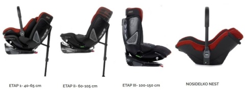 Jane GROOWY i-Size 60-150 cm fotelik samochodowy z IsoFix, do 36kg około 12 roku życia - T77 NOMADS