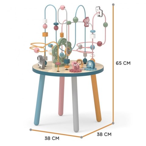 VIGA PolarB Drewniany Stolik Edukacyjny Manipulacyjny Przeplatanka Montessori