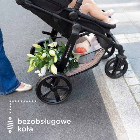 MOOV CT do 22 kg 3w1 KinderKraft wózek wielofunkcyjny z fotelikiem Mink - Black