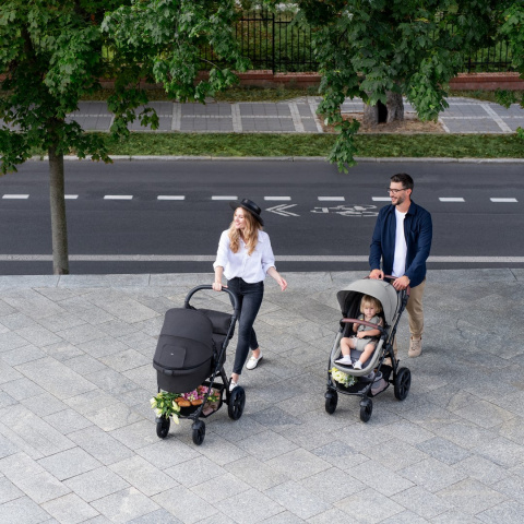 MOOV CT do 22 kg 3w1 KinderKraft wózek wielofunkcyjny z fotelikiem Mink - Black