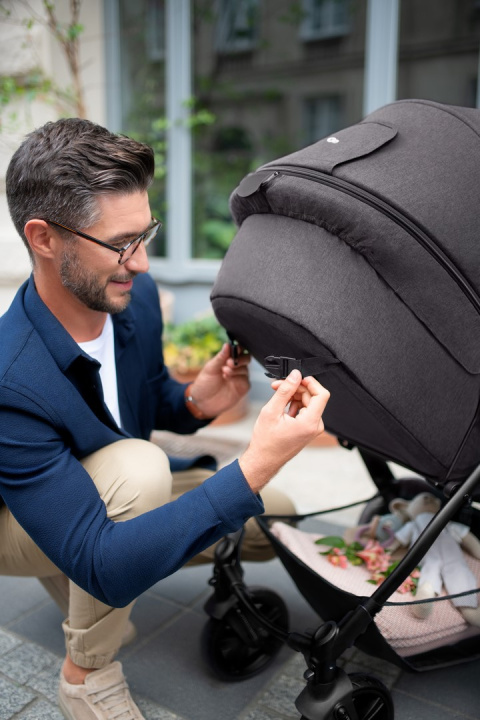 MOOV CT do 22 kg 3w1 KinderKraft wózek wielofunkcyjny z fotelikiem Mink - Black