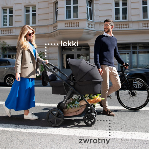 MOOV CT do 22 kg 3w1 KinderKraft wózek wielofunkcyjny z fotelikiem Mink - Grey
