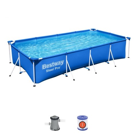 Basen Stelażowy Family Steel Pro 3w1 BESTWAY 400x211x81cm + Pompa + Filtr