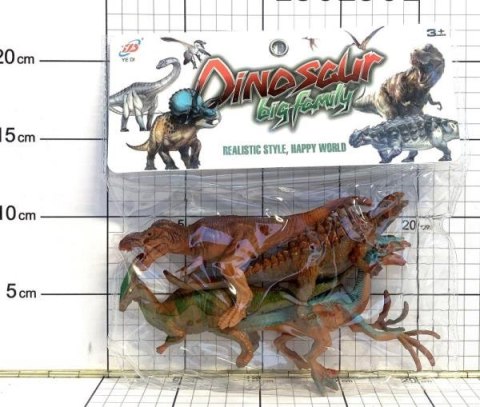 Dinozaury w worku zestaw 4 figurek w opakowaniu 1302501