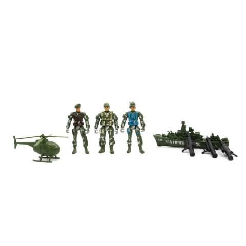 ZESTAW 3 ŻOŁNIERZY + AKCESORIA