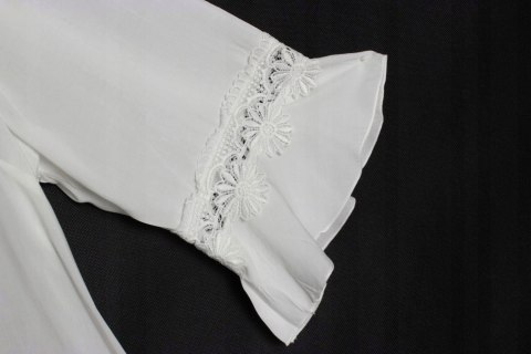 BLUZKA zwiewna ecru HAFTY r 52/54