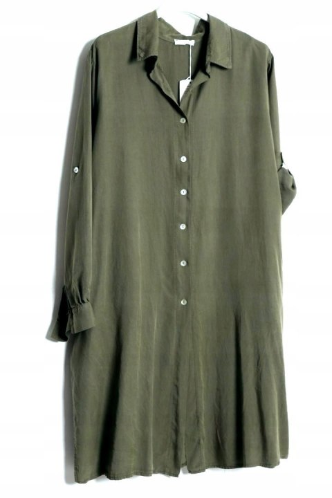 ITALY oversize SZMIZJERKA koszulowa KHAKI r 46/48