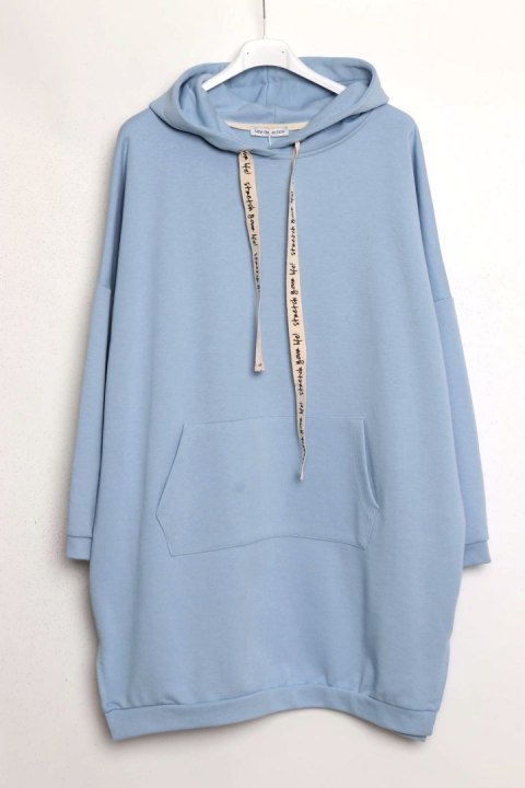 ITALY oversize TUNIKA dresowa BŁĘKITNA 44/46/48