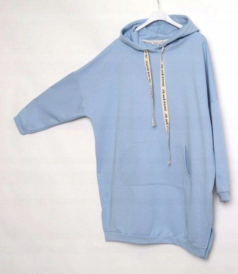 ITALY oversize TUNIKA dresowa BŁĘKITNA 44/46/48