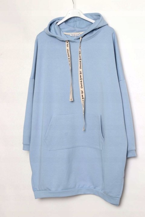 ITALY oversize TUNIKA dresowa BŁĘKITNA 44/46/48