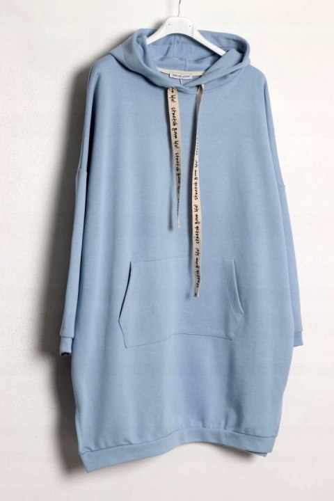 ITALY oversize TUNIKA dresowa BŁĘKITNA 44/46/48