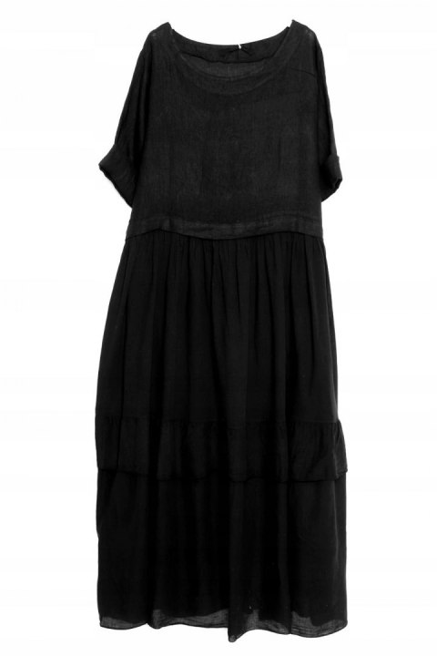 ITALY sukienka OVERSIZE czarna LEN 44/46