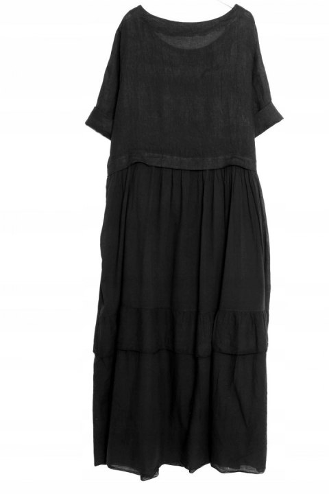 ITALY sukienka OVERSIZE czarna LEN 44/46