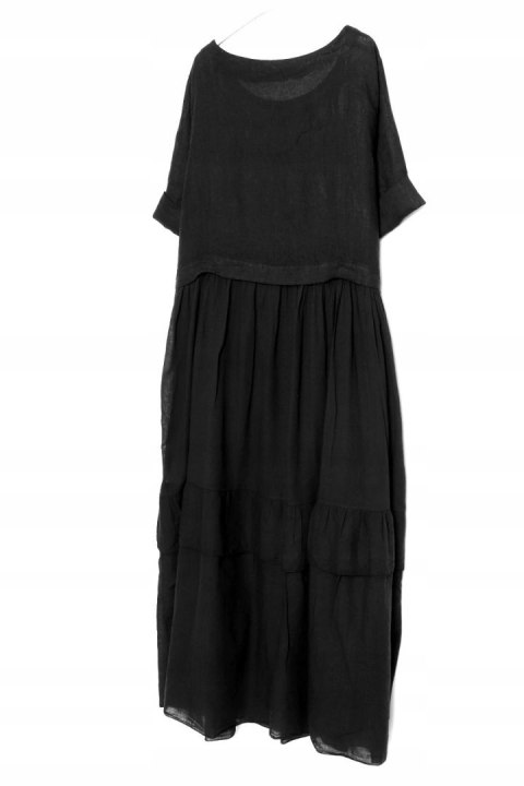 ITALY sukienka OVERSIZE czarna LEN 44/46