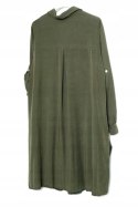 ITALY sukienka OVERSIZE khaki KOSZULOWA 44/46/48