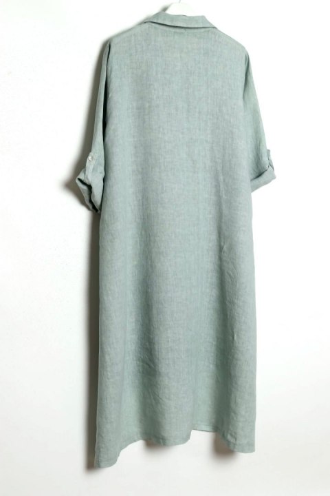 ITALY sukienka OVERSIZE szmizjerka LEN 44/46